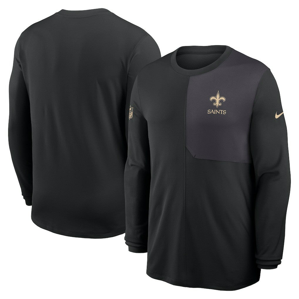 New Orleans Saints Sideline Coach UV Dri-FIT Long Sleeve Shirt - Black | Nike discount
