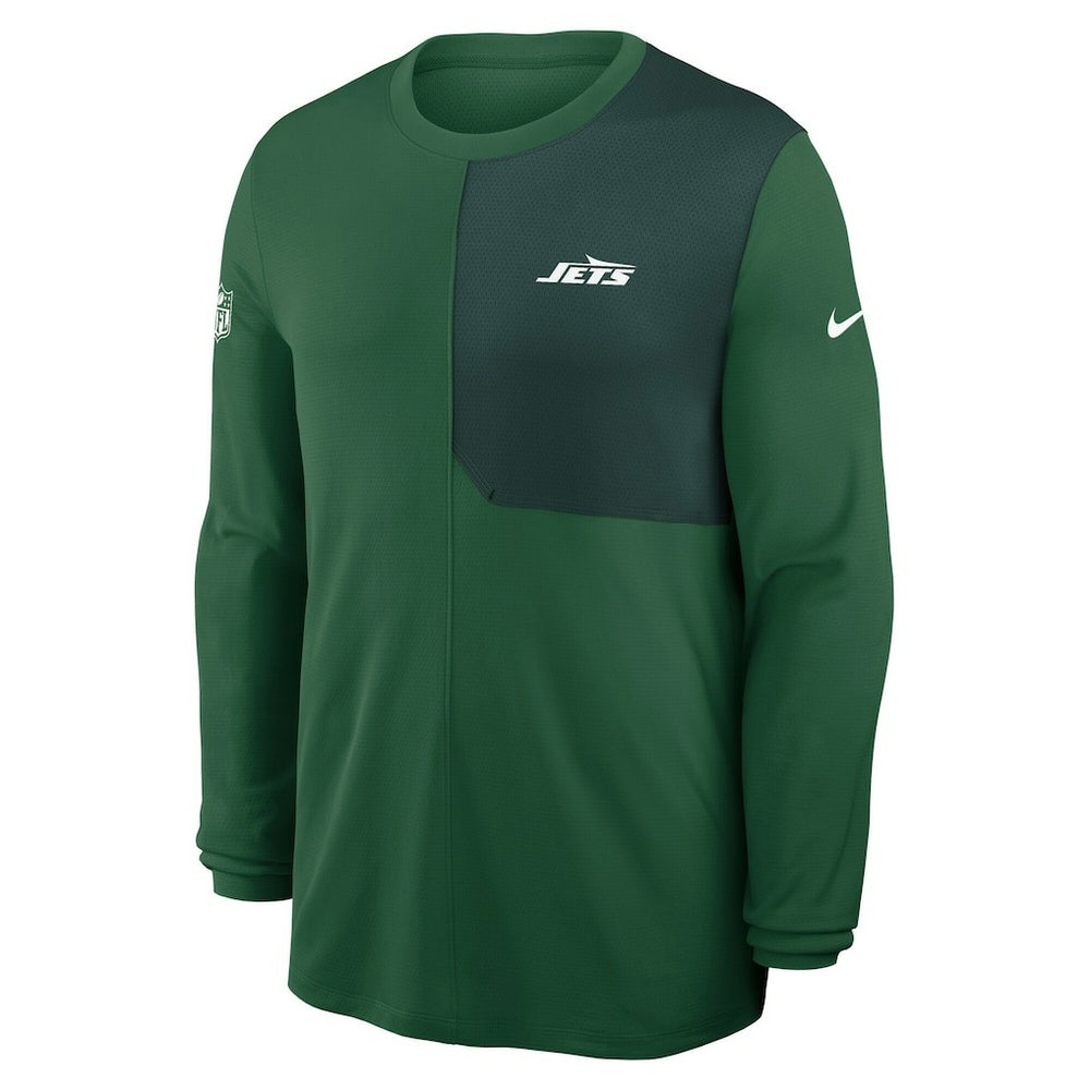 New York Jets Sideline Coach UV Dri-FIT Long Sleeve Shirt - Green | Nike on sale