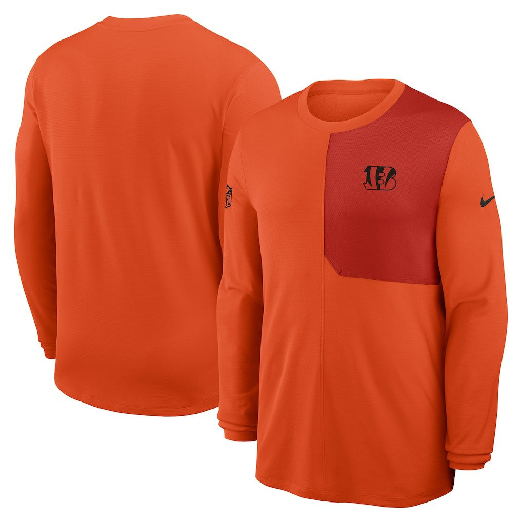 Cincinnati Bengals Sideline Coach UV Dri-FIT Long Sleeve Shirt - Orange | Nike sale