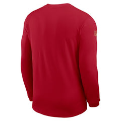 San Francisco 49ers Sideline Coach UV Dri-FIT Long Sleeve Shirt - Scarlet | Nike outlet