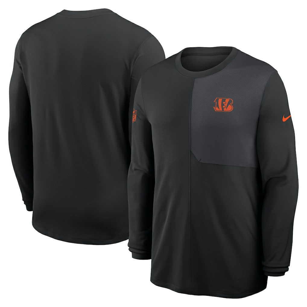 Cincinnati Bengals Sideline Coach UV Dri-FIT Long Sleeve Shirt - Black | Nike cheap