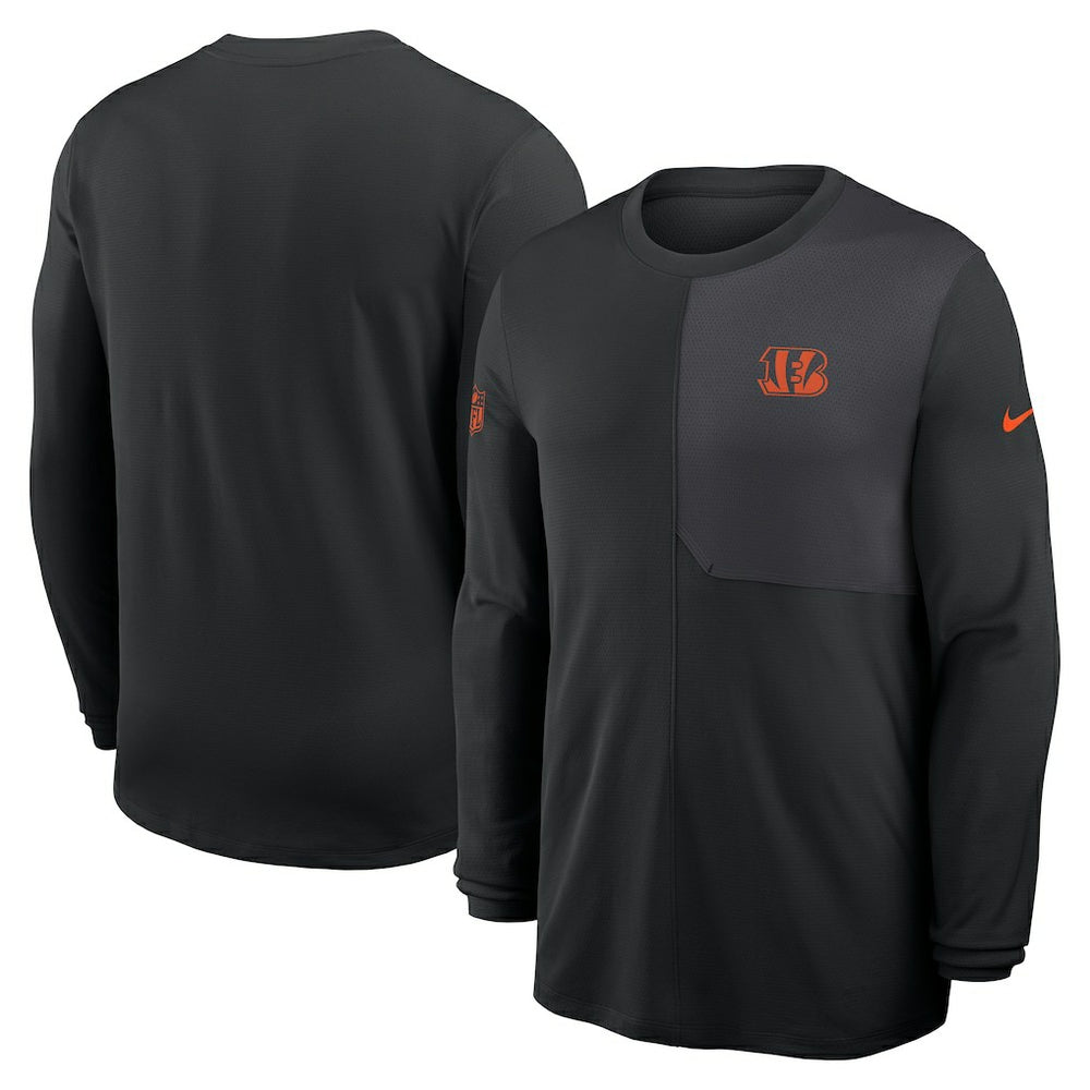 Cincinnati Bengals Sideline Coach UV Dri-FIT Long Sleeve Shirt - Black | Nike cheap