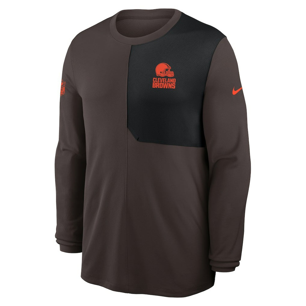 Cleveland Browns Sideline Coach UV Dri-FIT Long Sleeve Shirt - Brown | Nike on sale