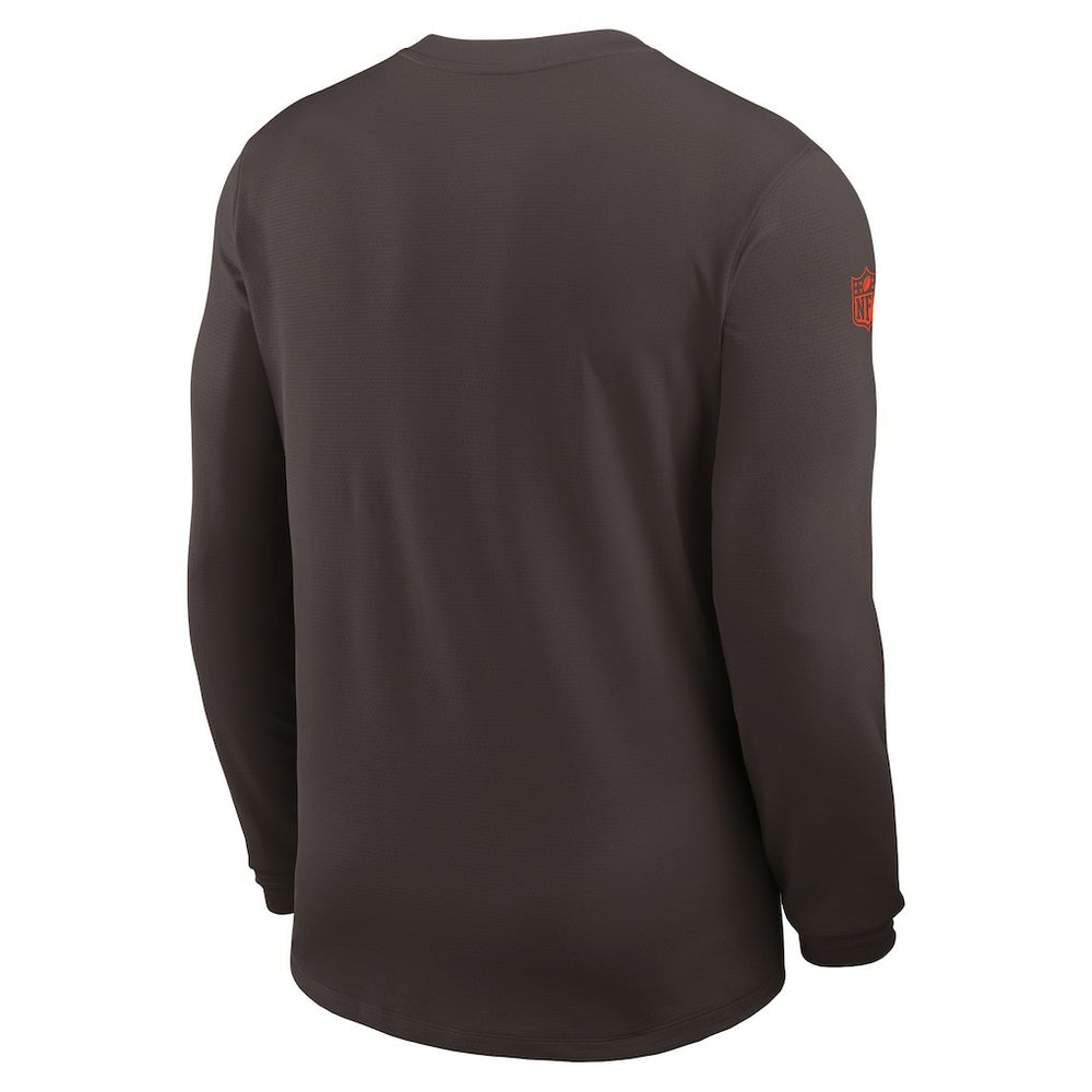 Cleveland Browns Sideline Coach UV Dri-FIT Long Sleeve Shirt - Brown | Nike on sale
