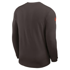 Cleveland Browns Sideline Coach UV Dri-FIT Long Sleeve Shirt - Brown | Nike on sale