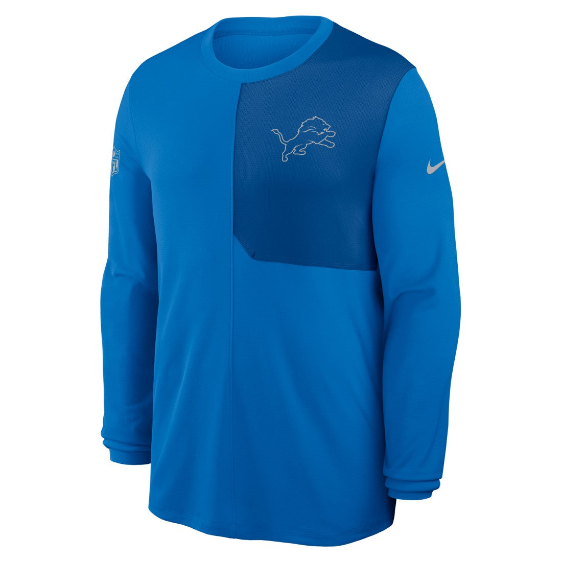Detroit Lions Sideline Coach UV Dri-FIT Long Sleeve Shirt - Blue | Nike for sale