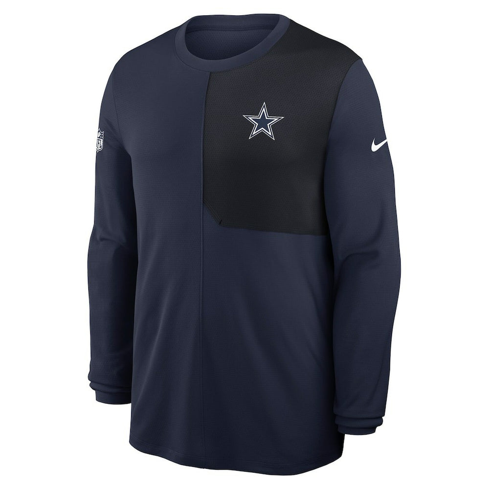 Dallas Cowboys Sideline Coach UV Dri-FIT Long Sleeve Shirt - Navy | Nike on sale
