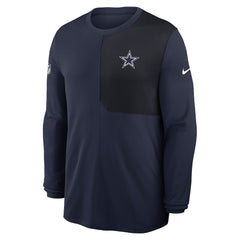 Dallas Cowboys Sideline Coach UV Dri-FIT Long Sleeve Shirt - Navy | Nike on sale
