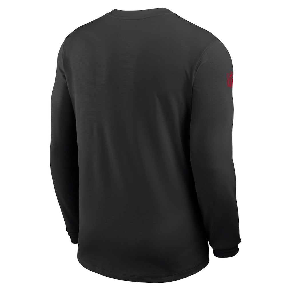 Atlanta Falcons Sideline Coach UV Dri-FIT Long Sleeve Shirt - Black | Nike cheap