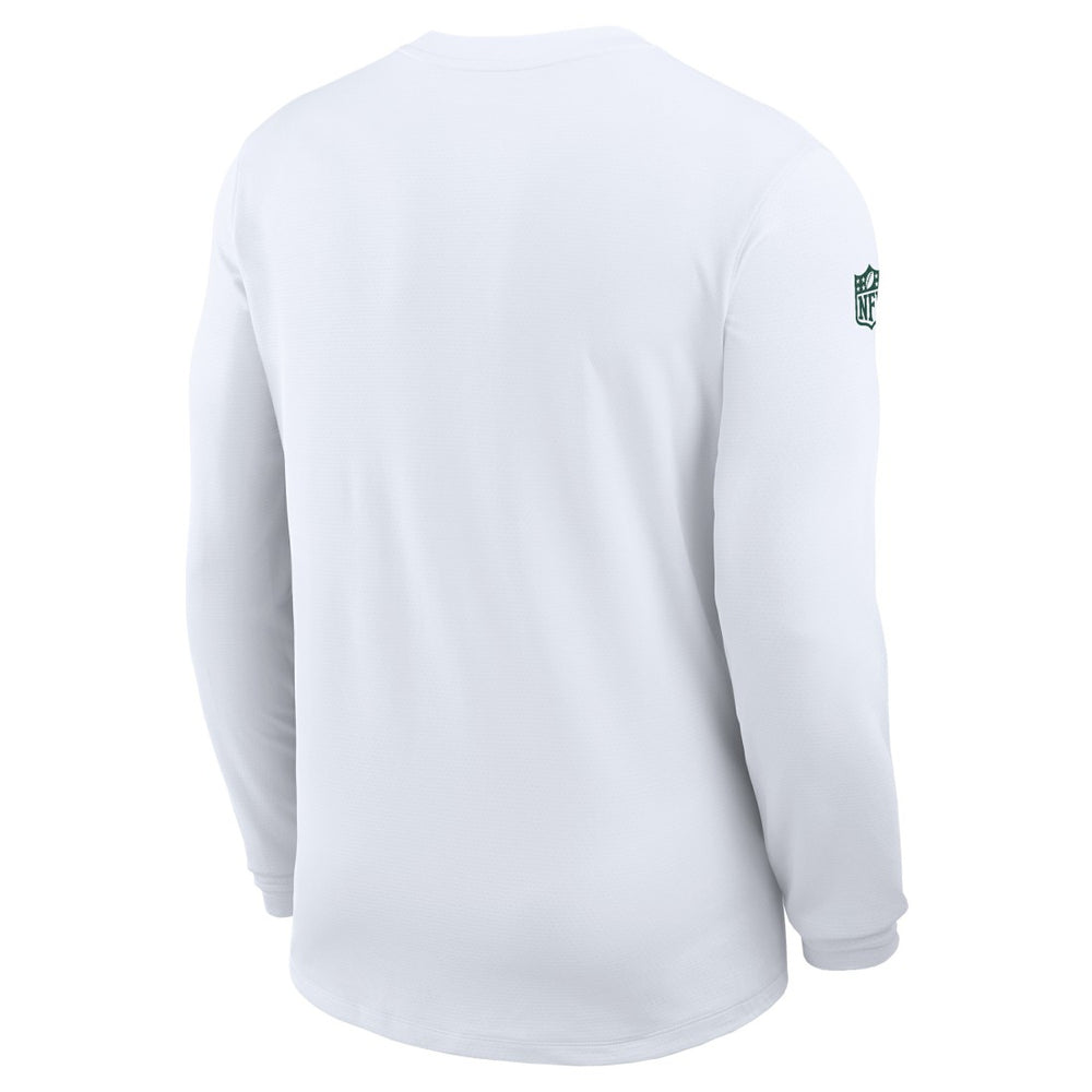 Green Bay Packers Sideline Coach UV Dri-FIT Long Sleeve Shirt - White | Nike for sale