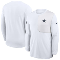 Dallas Cowboys Sideline Coach UV Dri-FIT Long Sleeve Shirt - White | Nike on sale