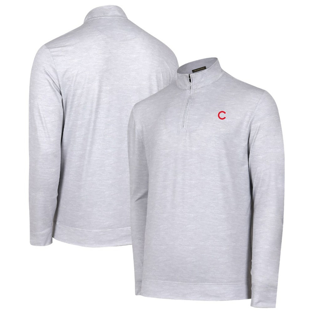 Chicago Cubs Sublime Tri-Blend Quarter-Zip Jacket - Gray