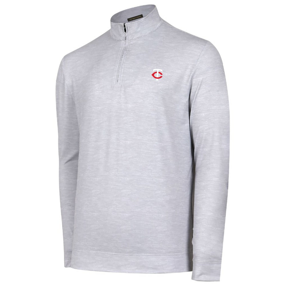 Minnesota Twins Sublime Tri-Blend Quarter-Zip Jacket - Gray