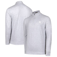 New York Yankees Sublime Tri-Blend Quarter-Zip Jacket - Gray