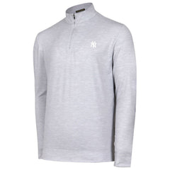New York Yankees Sublime Tri-Blend Quarter-Zip Jacket - Gray