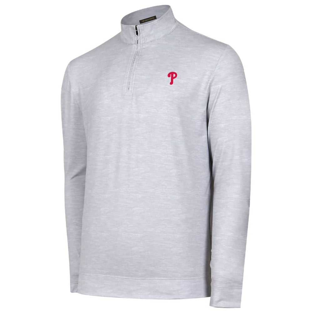 Philadelphia Phillies Sublime Tri-Blend Quarter-Zip Jacket - Gray