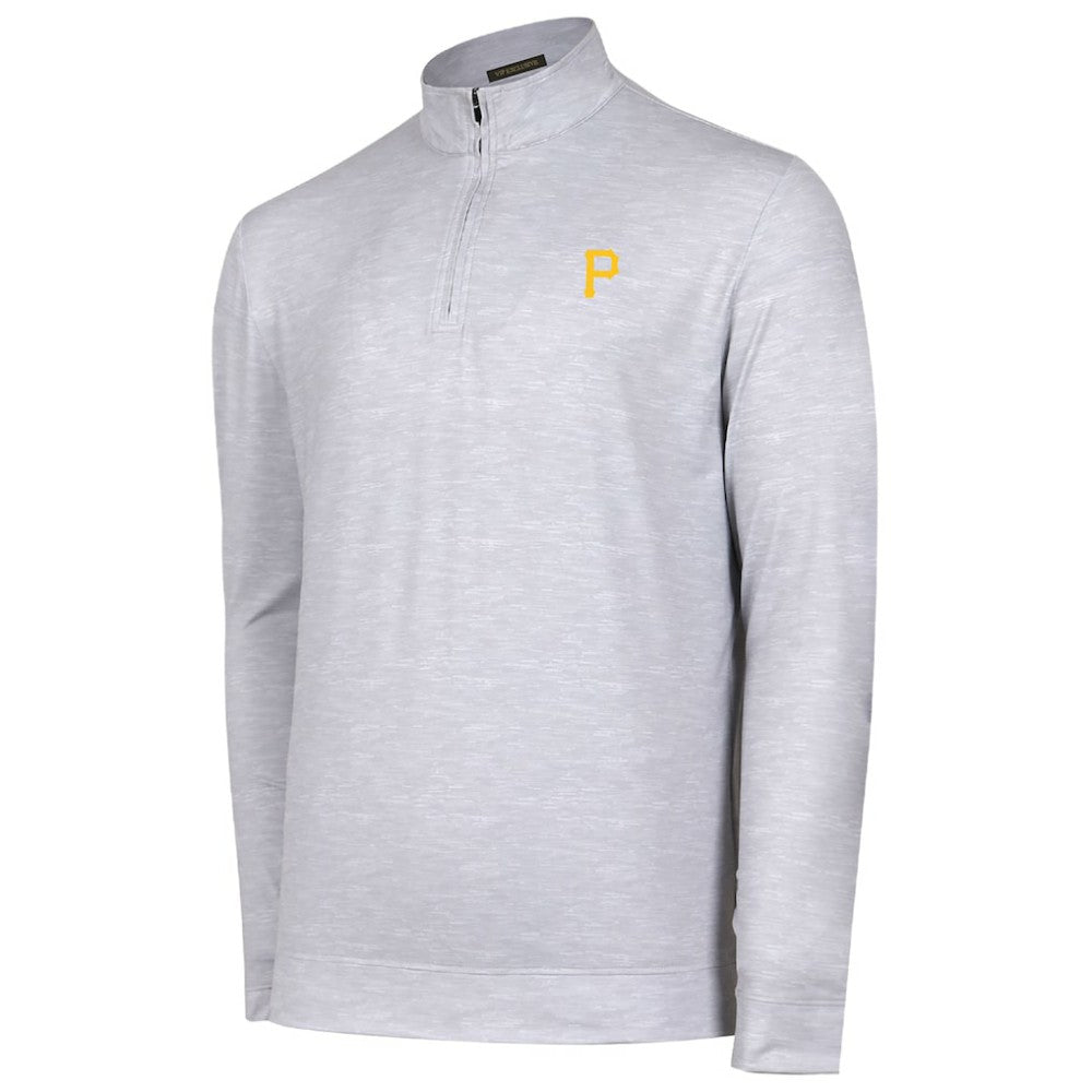 Pittsburgh Pirates Sublime Tri-Blend Quarter-Zip Jacket - Gray