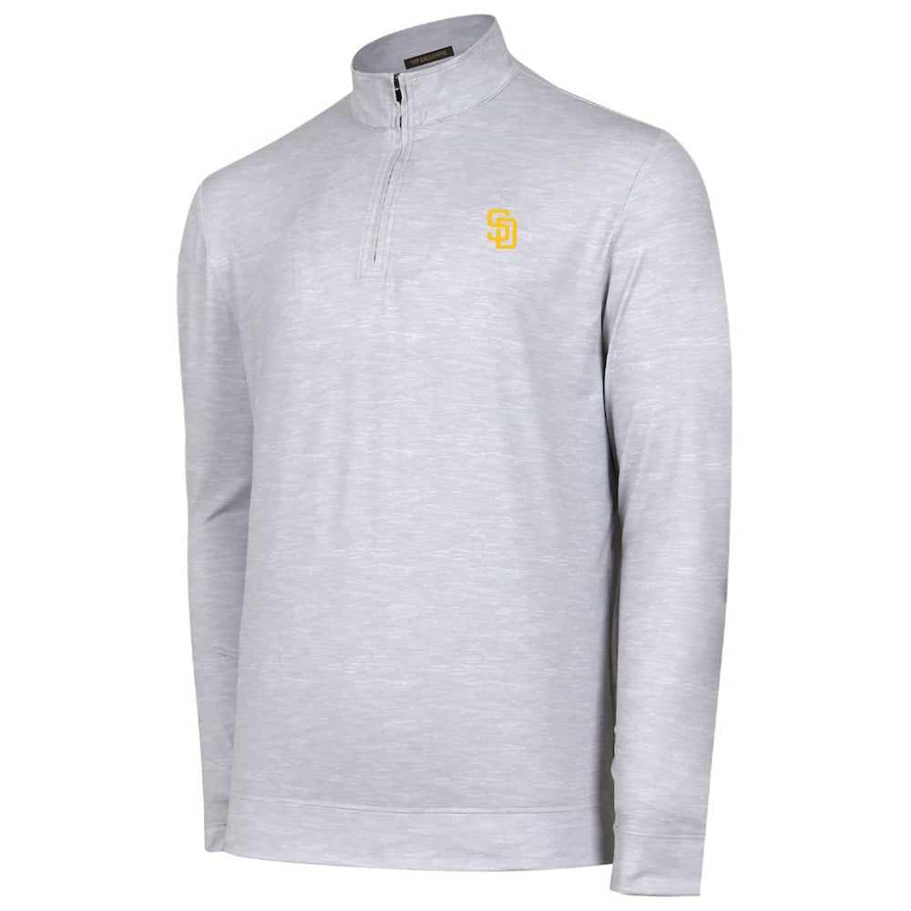 San Diego Padres Sublime Tri-Blend Quarter-Zip Jacket - Gray