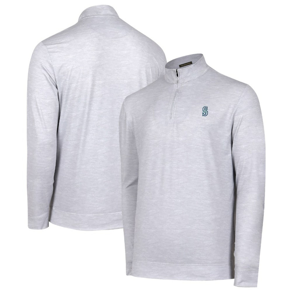 Seattle Mariners Sublime Tri-Blend Quarter-Zip Jacket - Gray