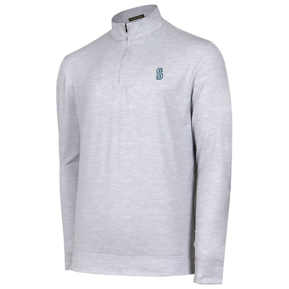 Seattle Mariners Sublime Tri-Blend Quarter-Zip Jacket - Gray