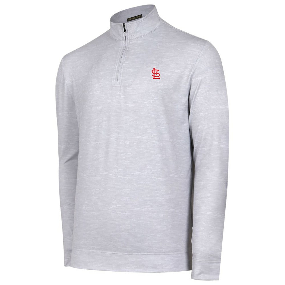 St. Louis Cardinals Sublime Tri-Blend Quarter-Zip Jacket - Gray