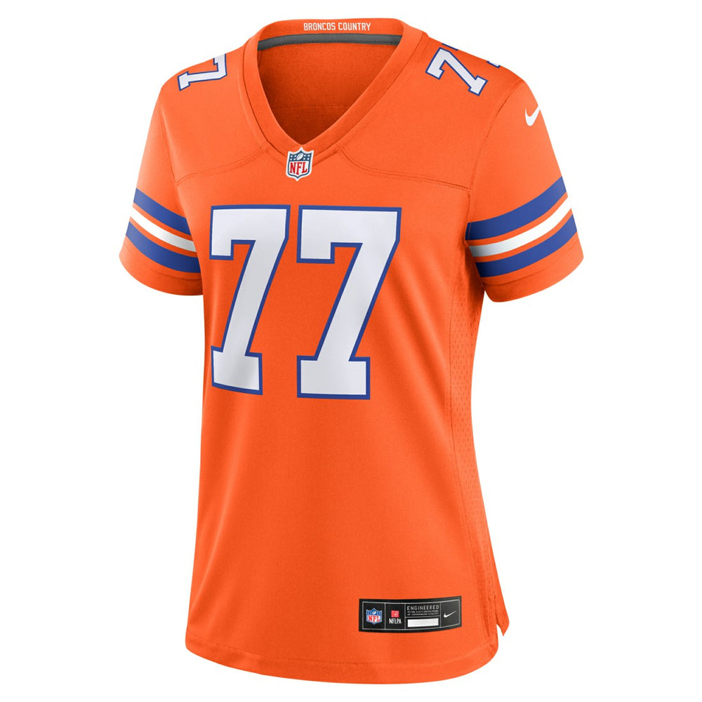Quinn Meinerz Denver Broncos Women's Mile High Collection 1977 Throwback Player Game Jersey - Orange | Nike sale
