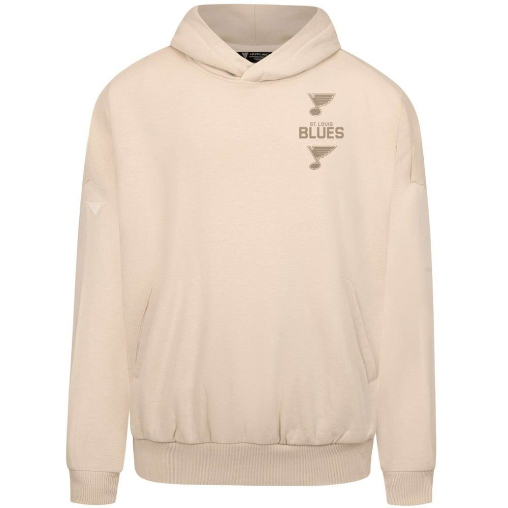 St. Louis Blues Levelwear Contact Stamp Pullover Hoodie Cream