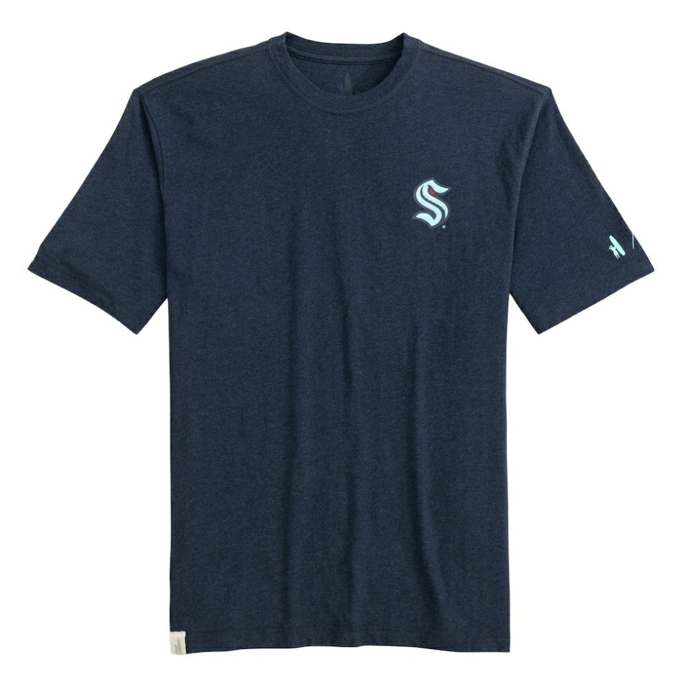 Seattle Kraken johnnie-O Heathered Spencer T-Shirt Navy