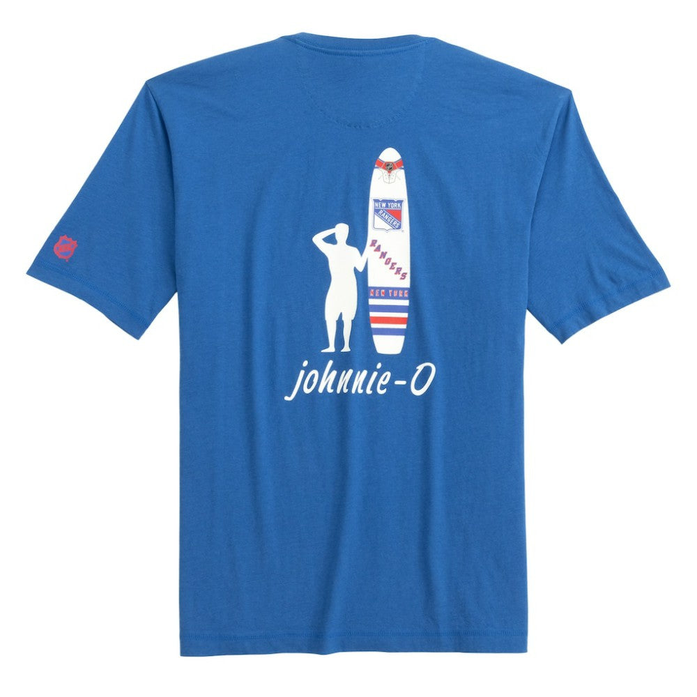 New York Rangers johnnie-O Heathered Spencer T-Shirt Blue