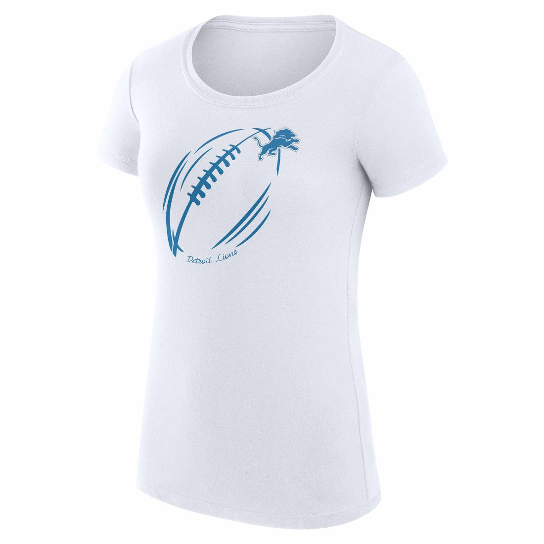 Detroit Lions G-III 4Her by Carl Banks Women's Super-Slim Fit Lightweight Subtle Football T-Shirt - White for sale