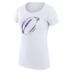 Minnesota Vikings G-III 4Her by Carl Banks Women's Super-Slim Fit Lightweight Subtle Football T-Shirt - White cheap