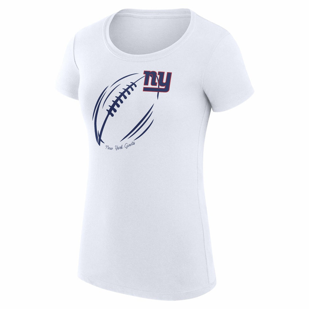 New York Giants G-III 4Her by Carl Banks Women's Super-Slim Fit Lightweight Subtle Football T-Shirt - White discount