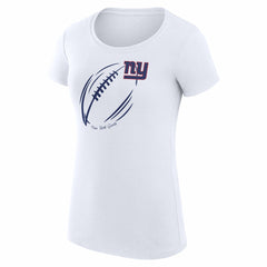 New York Giants G-III 4Her by Carl Banks Women's Super-Slim Fit Lightweight Subtle Football T-Shirt - White discount