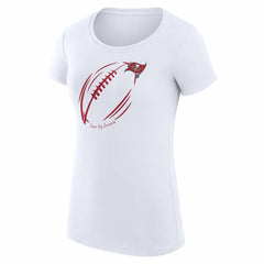Tampa Bay Buccaneers G-III 4Her by Carl Banks Women's Super-Slim Fit Lightweight Subtle Football T-Shirt - White sale