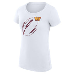 Washington Commanders G-III 4Her by Carl Banks Women's Super-Slim Fit Lightweight Subtle Football T-Shirt - White outlet