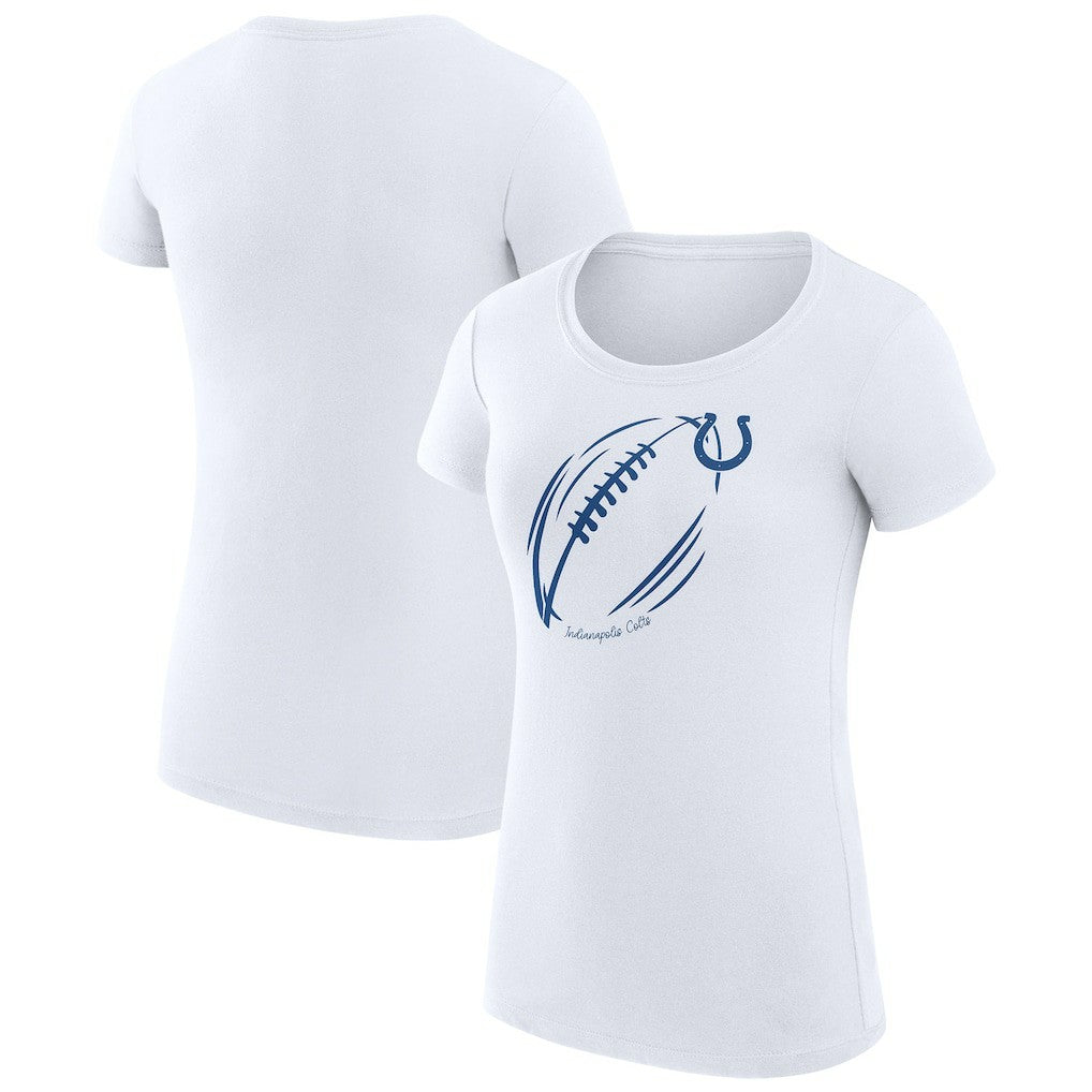 Indianapolis Colts G-III 4Her by Carl Banks Women's Super-Slim Fit Lightweight Subtle Football T-Shirt - White online