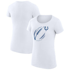 Indianapolis Colts G-III 4Her by Carl Banks Women's Super-Slim Fit Lightweight Subtle Football T-Shirt - White online