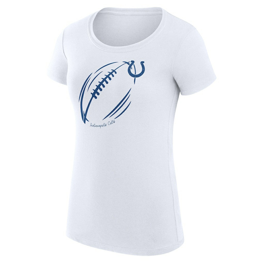 Indianapolis Colts G-III 4Her by Carl Banks Women's Super-Slim Fit Lightweight Subtle Football T-Shirt - White online