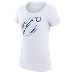Indianapolis Colts G-III 4Her by Carl Banks Women's Super-Slim Fit Lightweight Subtle Football T-Shirt - White online
