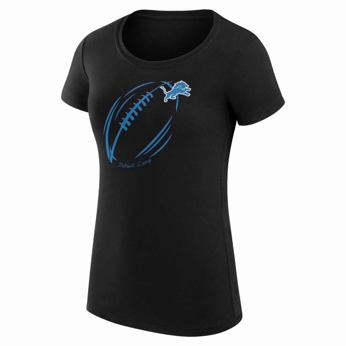 Detroit Lions G-III 4Her by Carl Banks Women's Super-Slim Fit Lightweight Subtle Football T-Shirt - Black discount