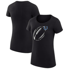 Indianapolis Colts G-III 4Her by Carl Banks Women's Super-Slim Fit Lightweight Subtle Football T-Shirt - Black sale