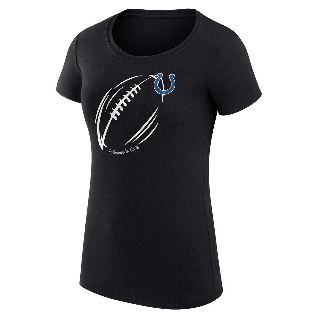 Indianapolis Colts G-III 4Her by Carl Banks Women's Super-Slim Fit Lightweight Subtle Football T-Shirt - Black sale