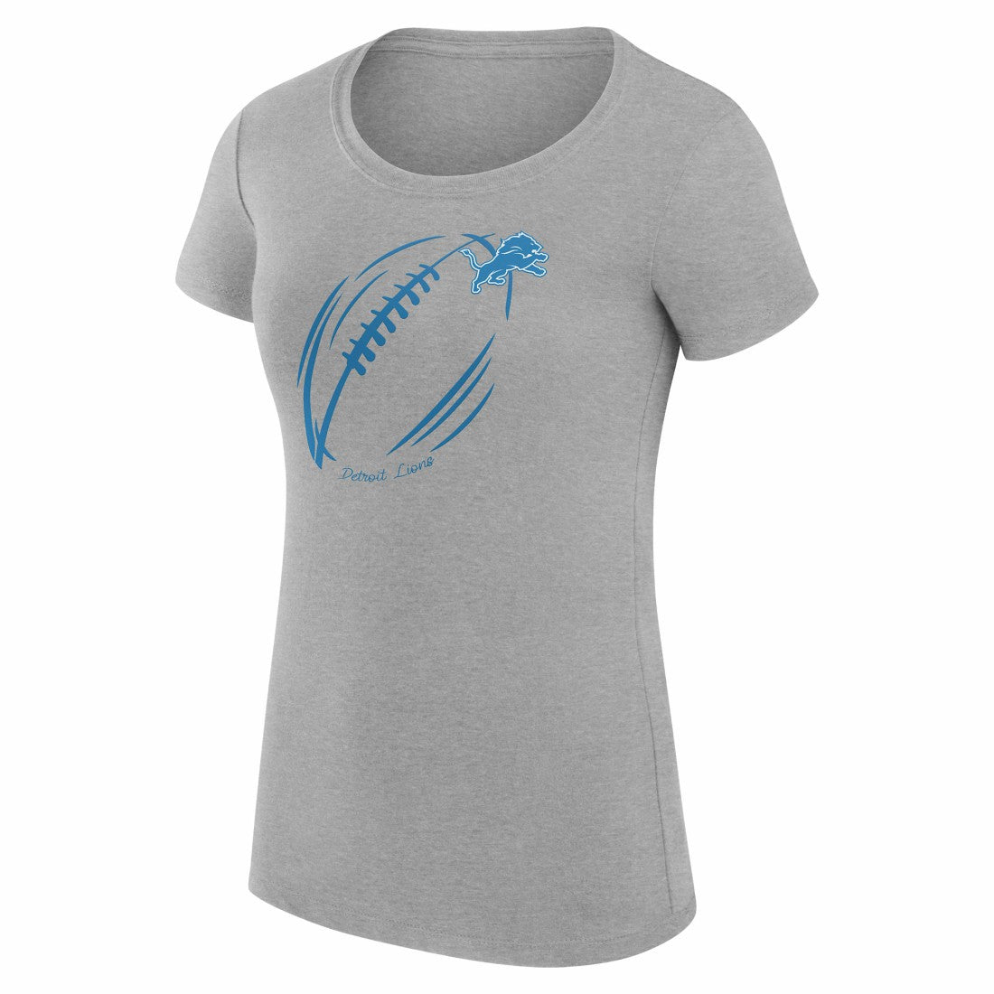 Detroit Lions G-III 4Her by Carl Banks Women's Super-Slim Fit Lightweight Subtle Football T-Shirt - Heather Gray online