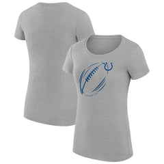 Indianapolis Colts G-III 4Her by Carl Banks Women's Super-Slim Fit Lightweight Subtle Football T-Shirt - Heather Gray outlet