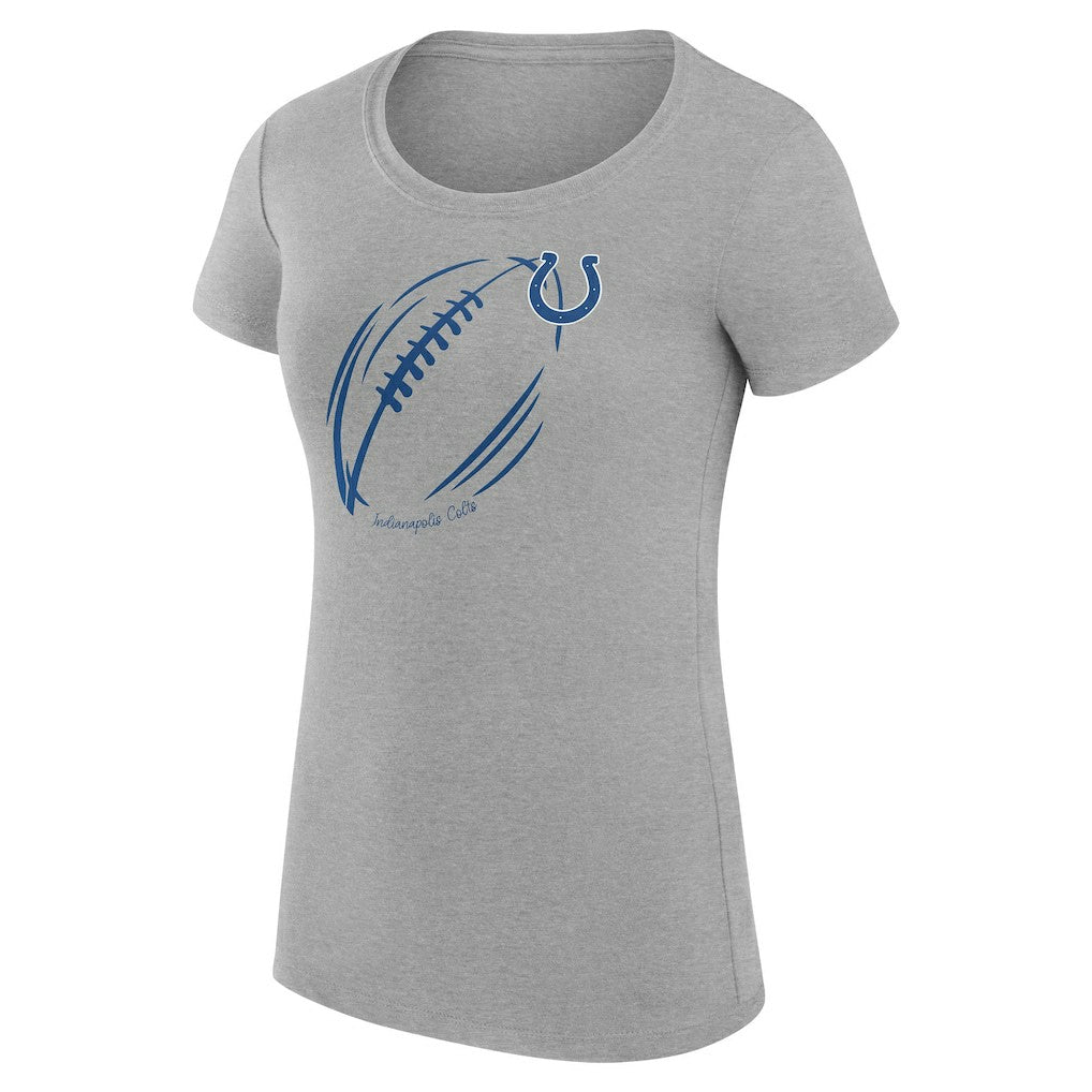Indianapolis Colts G-III 4Her by Carl Banks Women's Super-Slim Fit Lightweight Subtle Football T-Shirt - Heather Gray outlet