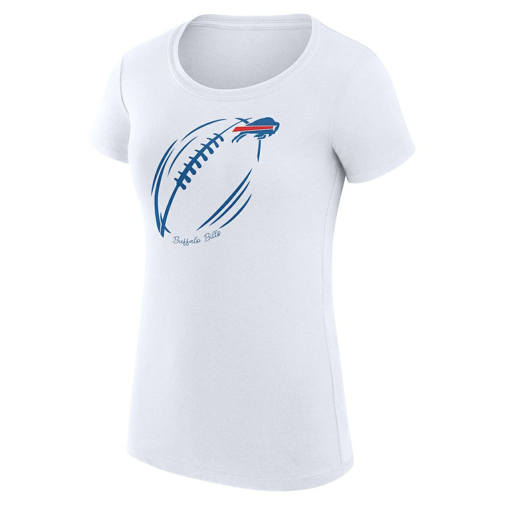 Buffalo Bills G-III 4Her by Carl Banks Women's Super-Slim Fit Lightweight Subtle Football T-Shirt - White outlet