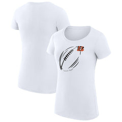 Cincinnati Bengals G-III 4Her by Carl Banks Women's Super-Slim Fit Lightweight Subtle Football T-Shirt - White discount