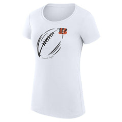Cincinnati Bengals G-III 4Her by Carl Banks Women's Super-Slim Fit Lightweight Subtle Football T-Shirt - White discount