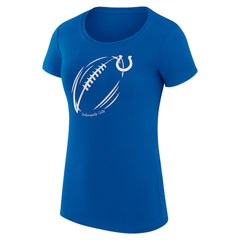 Indianapolis Colts G-III 4Her by Carl Banks Women's Super-Slim Fit Lightweight Subtle Football T-Shirt - Royal on sale