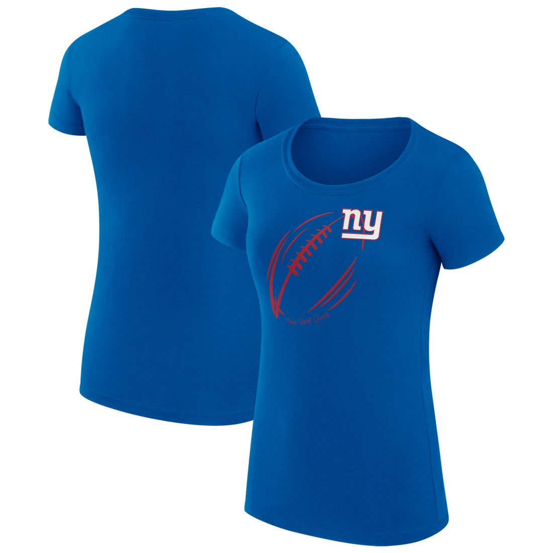 New York Giants G-III 4Her by Carl Banks Women's Super-Slim Fit Lightweight Subtle Football T-Shirt - Royal sale